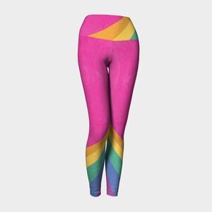 New Sweat Goddess Ink Rainbow Color Block Leggings M